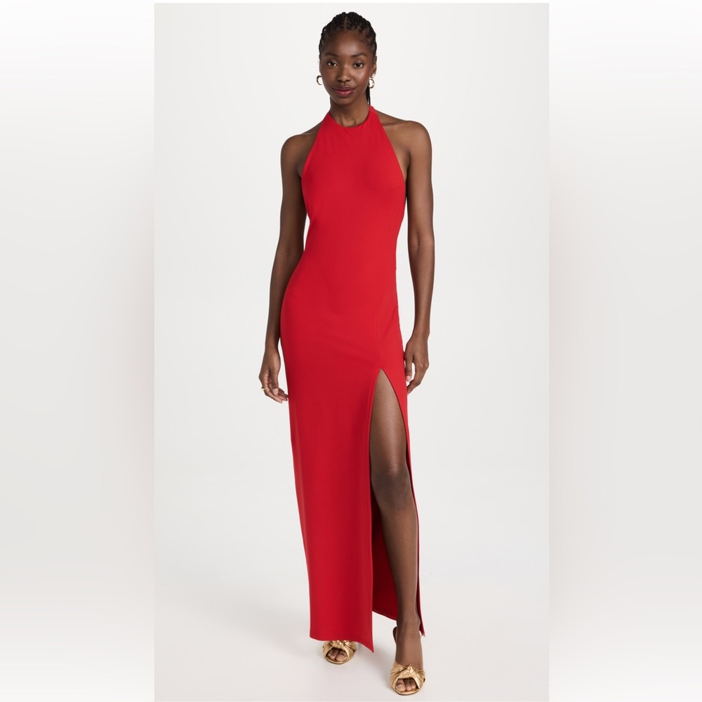 Susana Monaco red halter dress